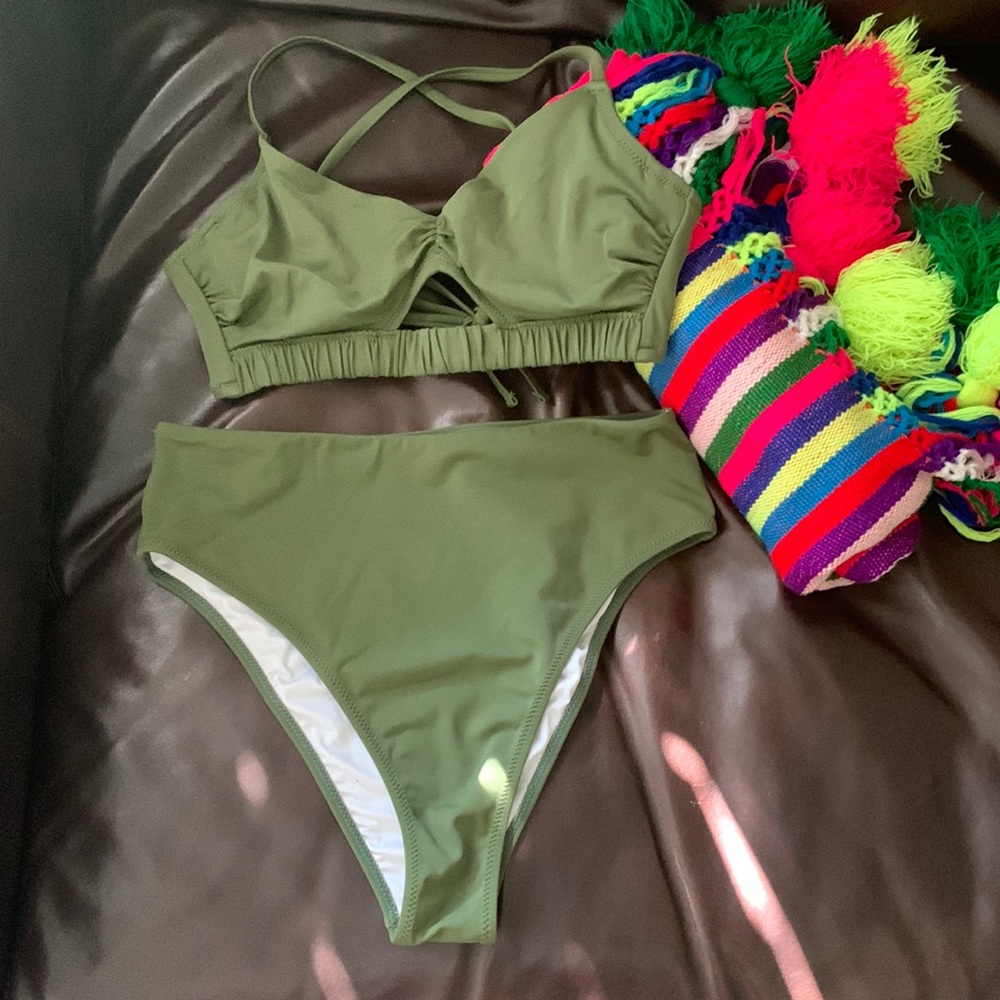 Shade & Shore Olive Colored Bikini
